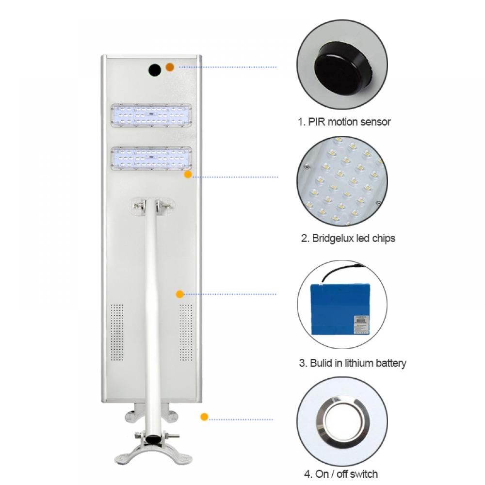 Effiziente Solar-LED-Straßenleuchte 60 W mit langer Lebensdauer