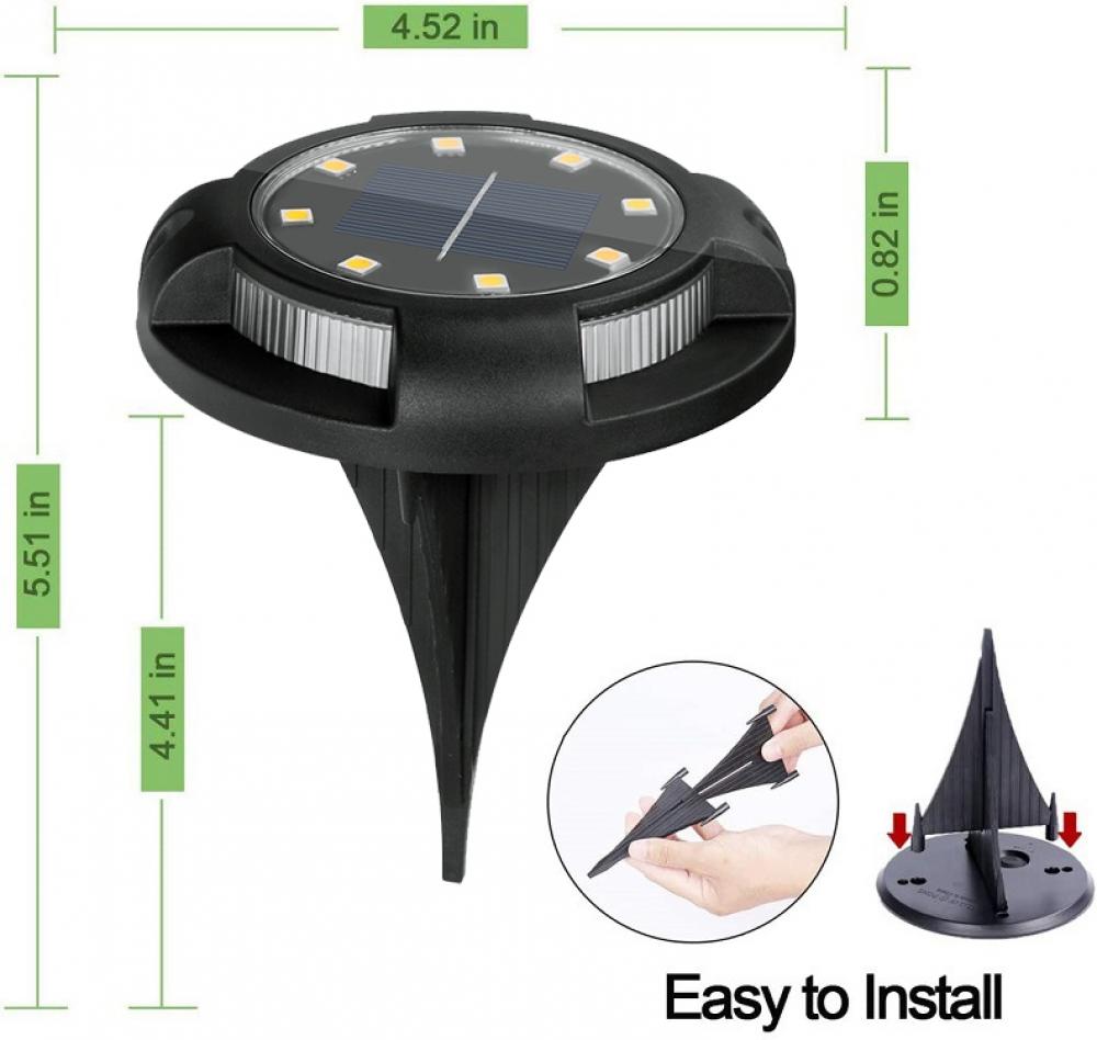 Wasserdichte Solar-Bodenleuchten mit 12 LEDs für den Außenbereich
