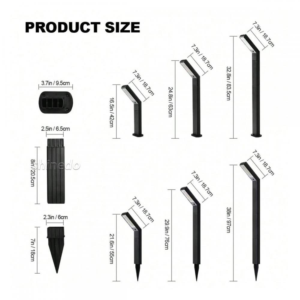 ไฟสวนพลังงานแสงอาทิตย์กลางแจ้ง กันน้ำ IP65