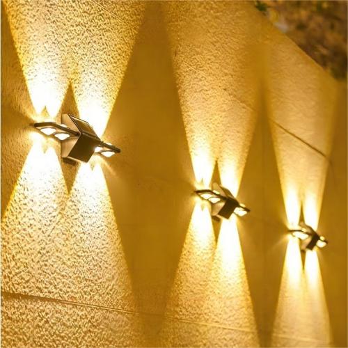 Outdoor Split Design Warm White Solar Wall Light