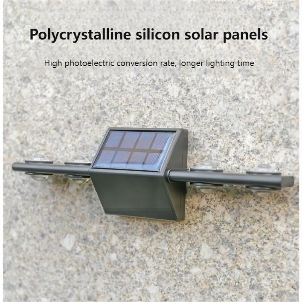 Εξωτερικό ζεστό λευκό ηλιακό φωτιστικό τοίχου με χωριστή σχεδίαση