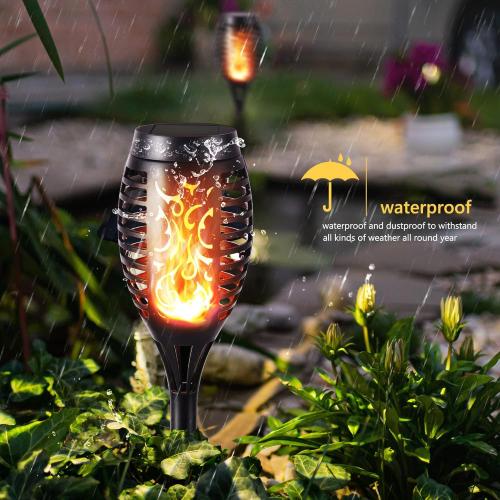 Solar Flame Torch Lights Outdoor Waterproof