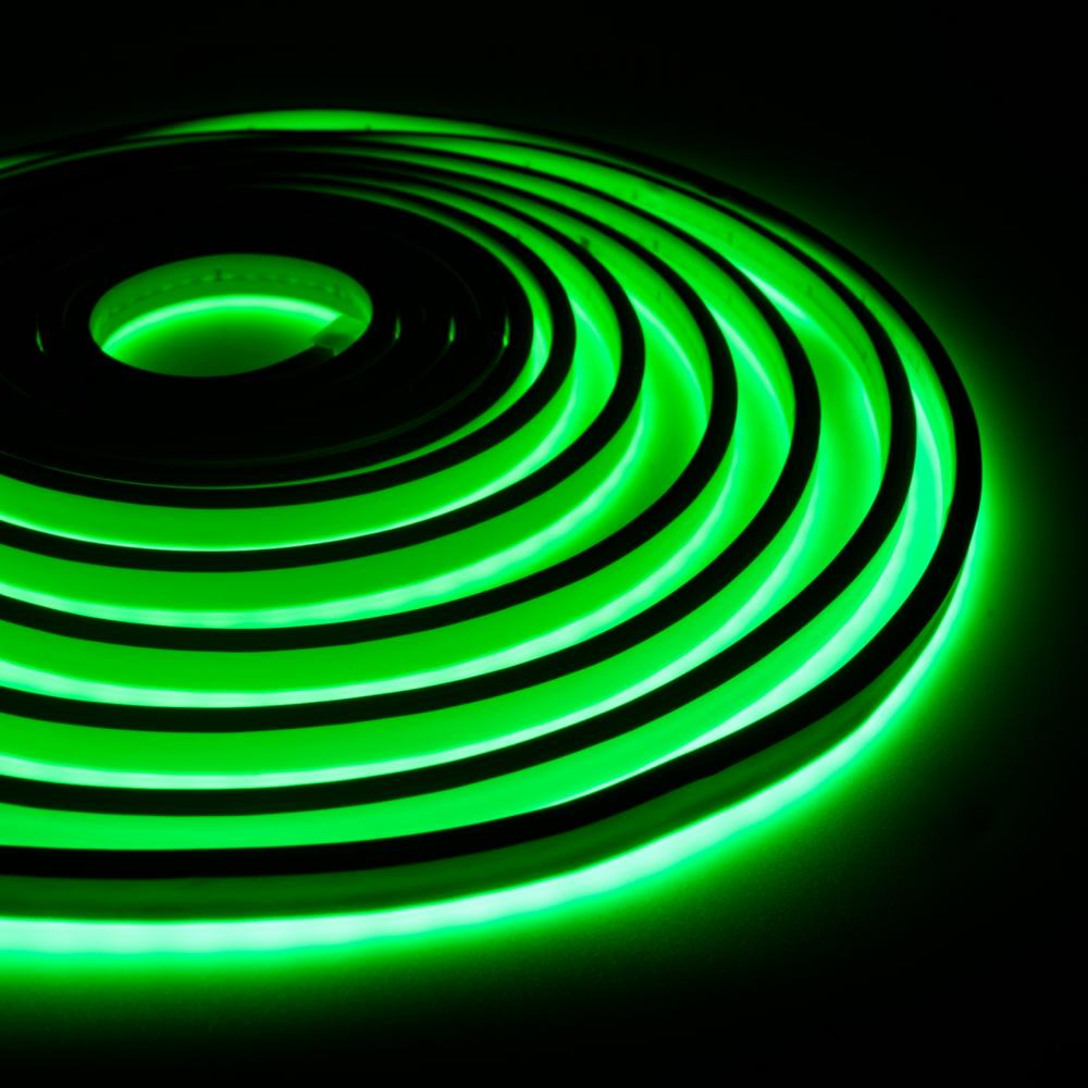 IP65 Mono Green 5m 12V Neon Flex LED Rope Light 2835 SMD 6mm*12mm PCB