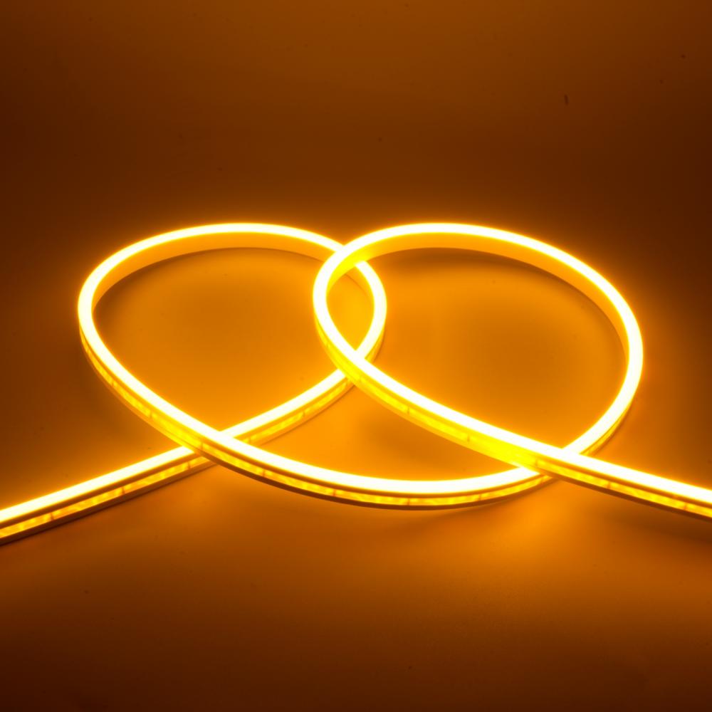IP65 Mono Lemon Yellow 5m 12V Neon Flex LED Rope Light 2835 SMD 6mm*12mm PCB