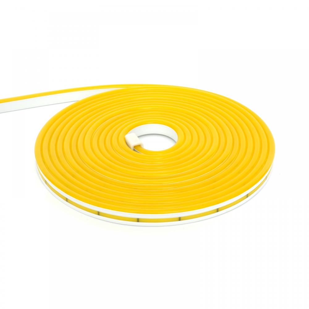 IP65 Mono Lemon Yellow 5m 12V Neon Flex LED Rope Light 2835 SMD 6mm*12mm PCB