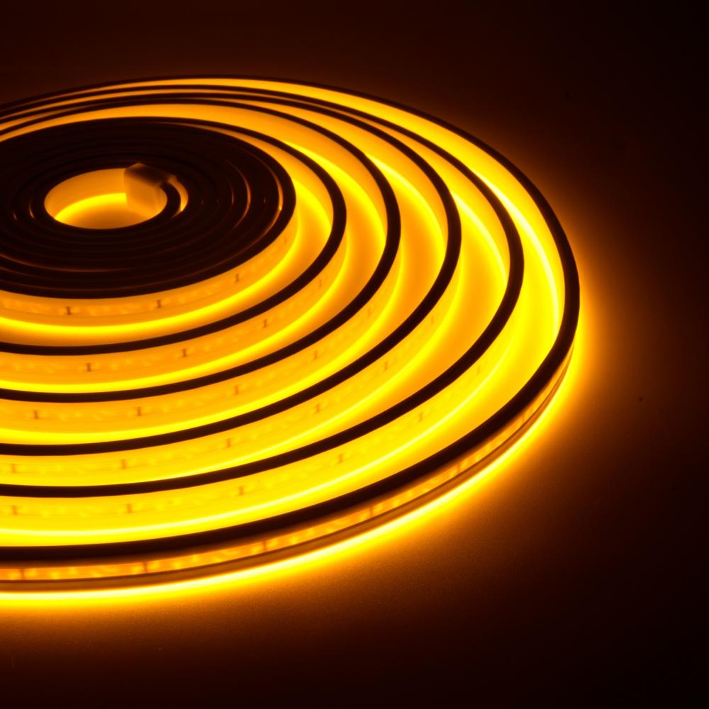 IP65 Mono Lemon Yellow 5m 12V Neon Flex LED Rope Light 2835 SMD 6mm*12mm PCB