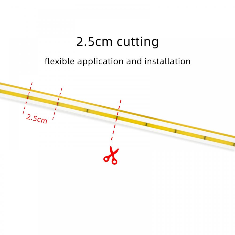 IP65 Mono Lemon Yellow 5m 12V Neon Flex LED Rope Light 2835 SMD 6mm*12mm PCB
