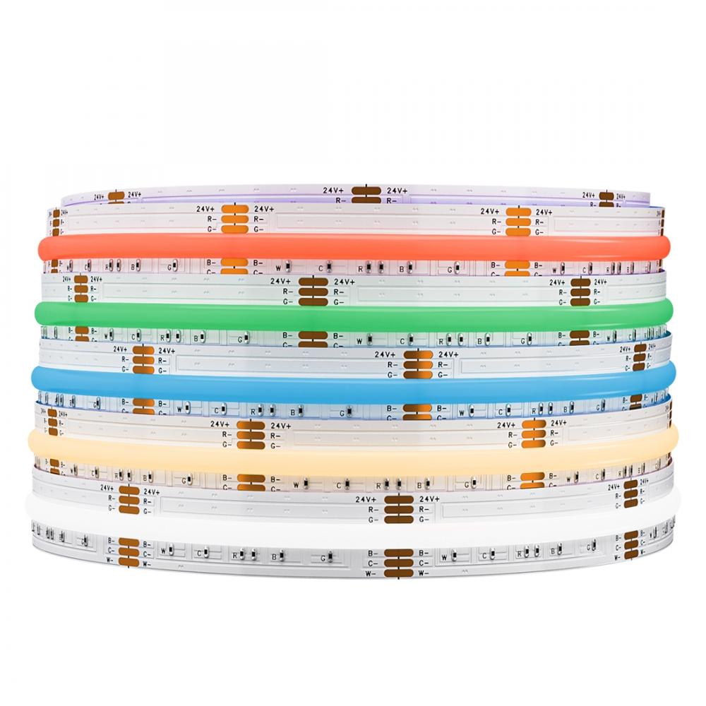 5 meter DC24V 960 LED Strip RA90 FCOB RGBCCT 6 Pin 12mm PCB