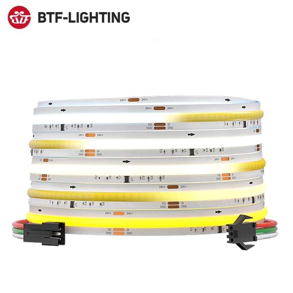 5M Roll DC24V 576leds/m Addressable Dual White COB LED Strip 2700K-6500K