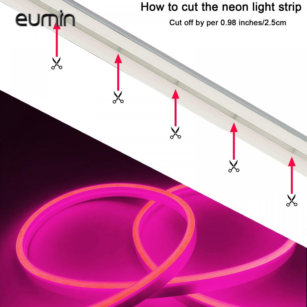 5m 100V-240V Pink Neon Set 8W/M LED Strip Light Rope String