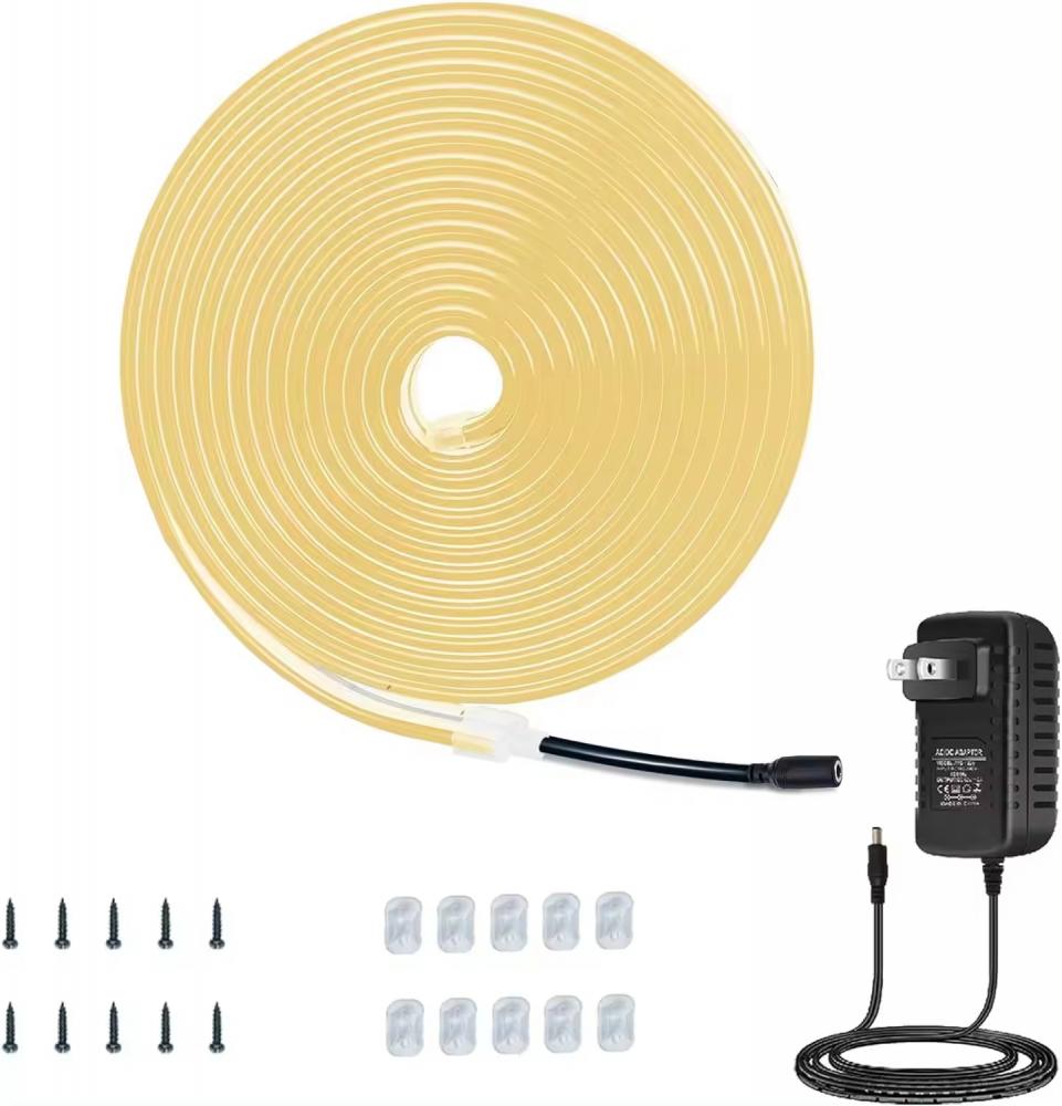 5m 100V-240V Yellow Neon Set 8W/M Rope LED Strip