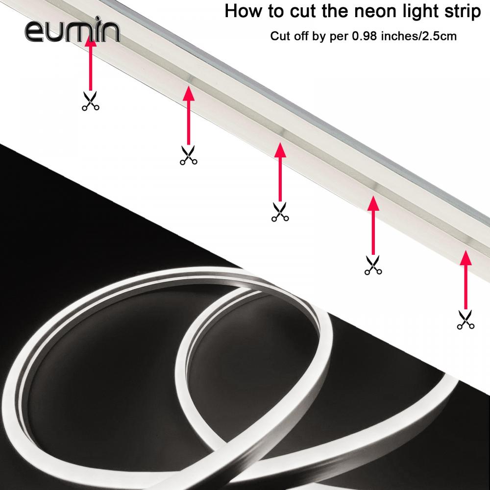 5m 100V-240V Warm White 3500K Neon Set 8W/M Rope LED Strip