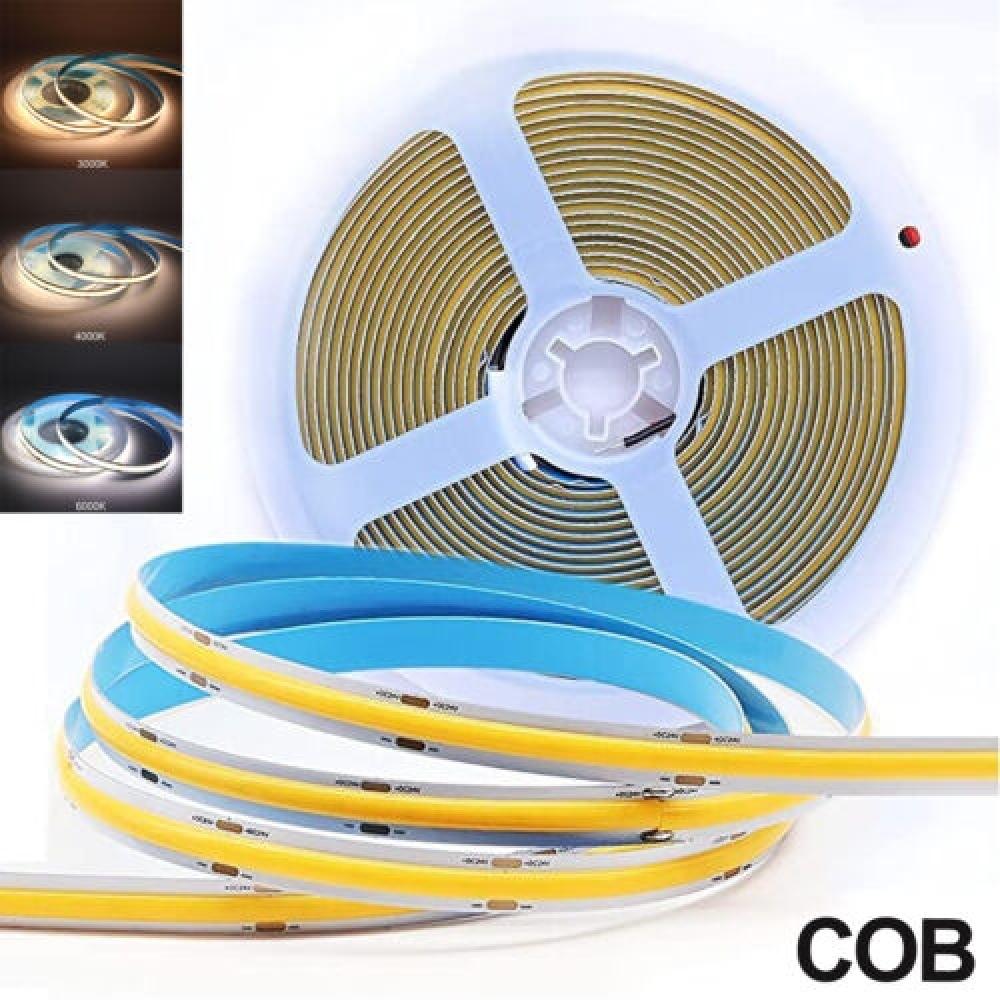 5m DC24V 8mm Flexible COB LED Strip Lights Dimmable