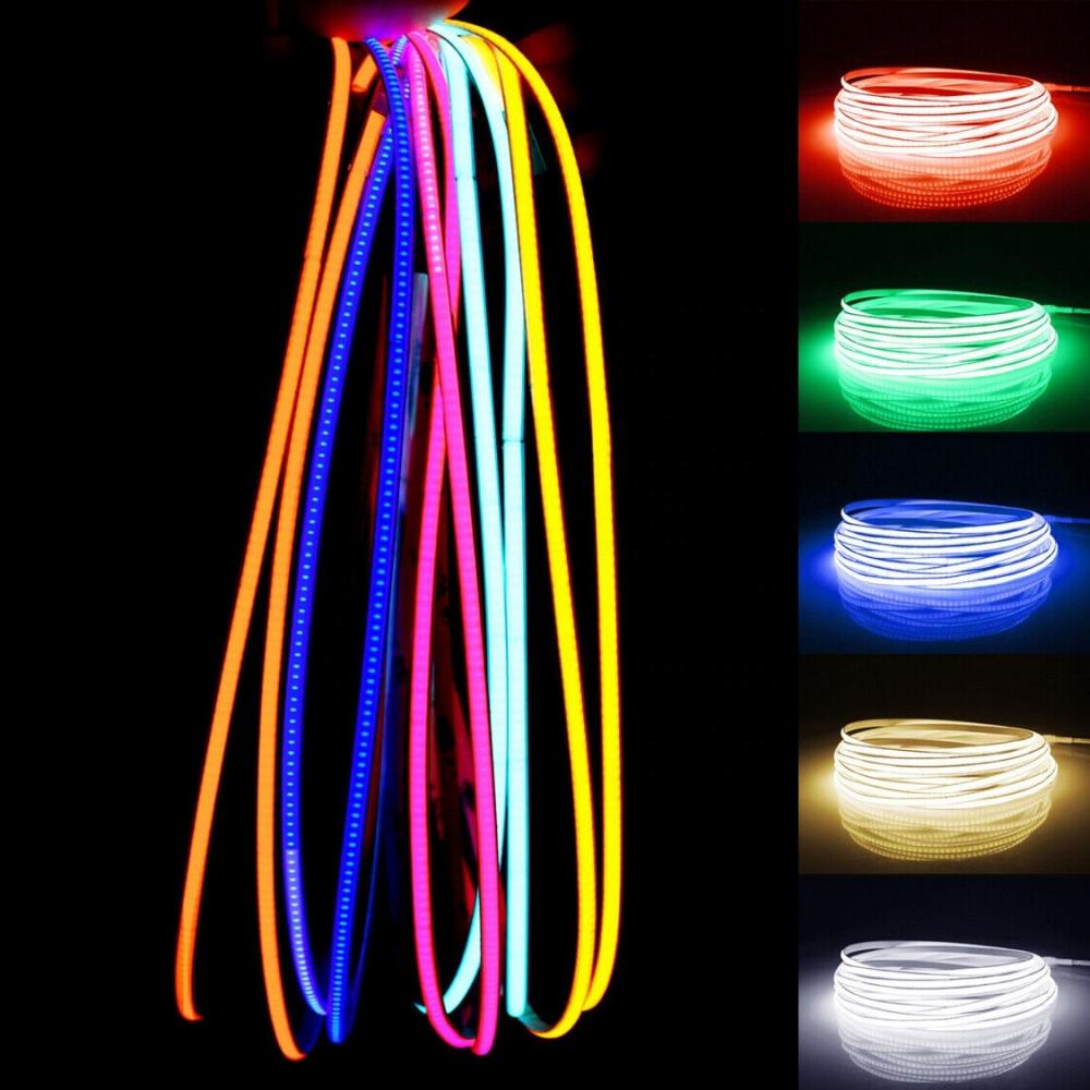 5m DC24V 8mm Flexible COB LED Strip Lights Dimmable