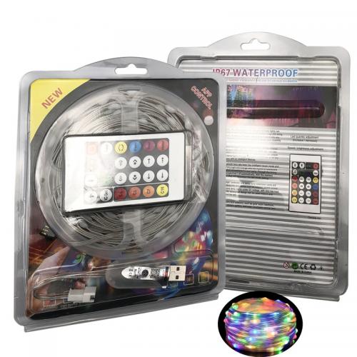 USB 5meter 5V RGB Christmas String Lights with IR Control