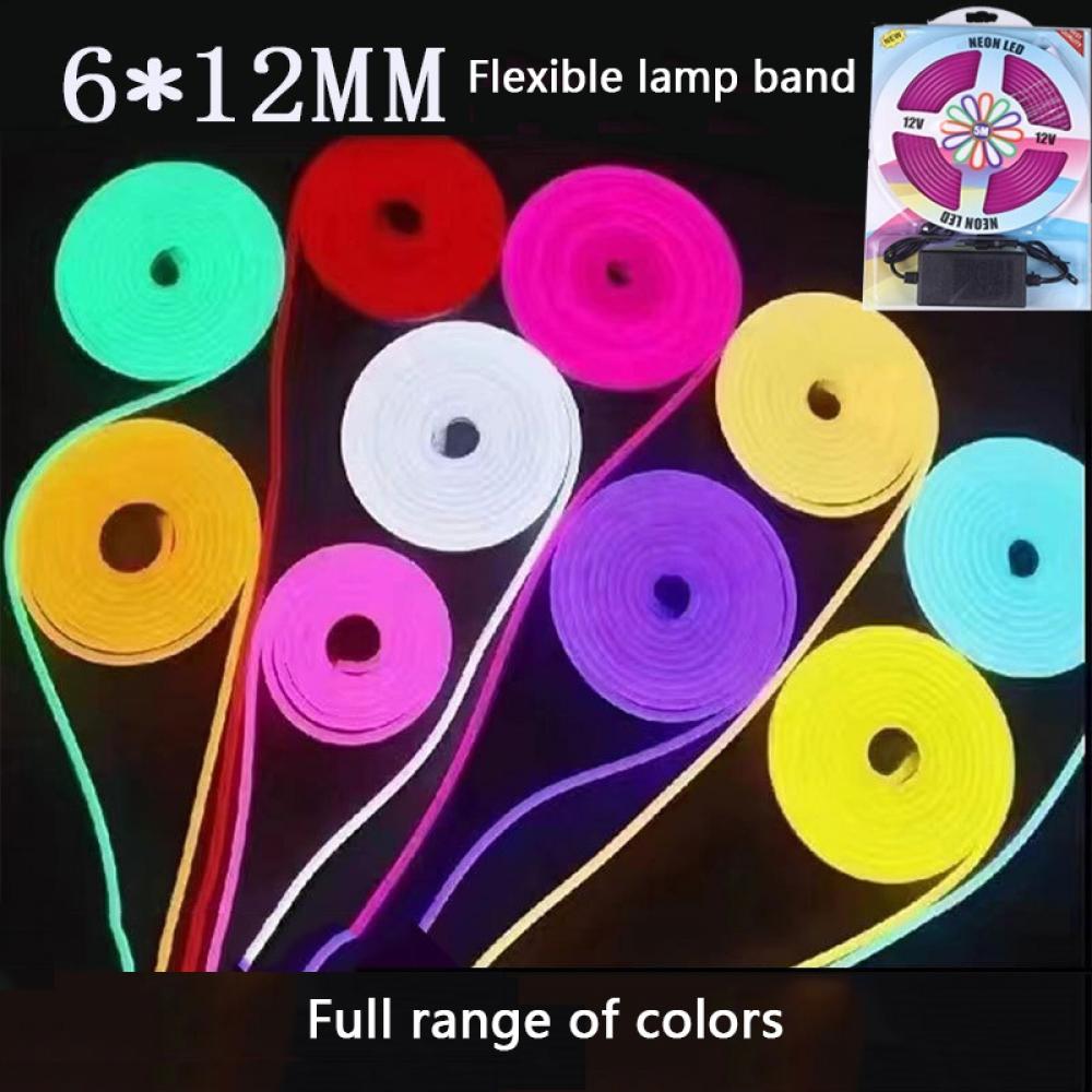 5m 6*12mm DC12V Pink 60LEDs/m LED Neon Light IP65