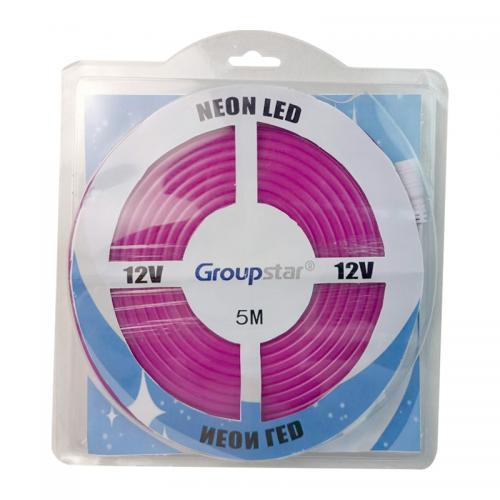 5m 6*12mm DC12V Purple 60LEDs/m LED Neon Light IP65