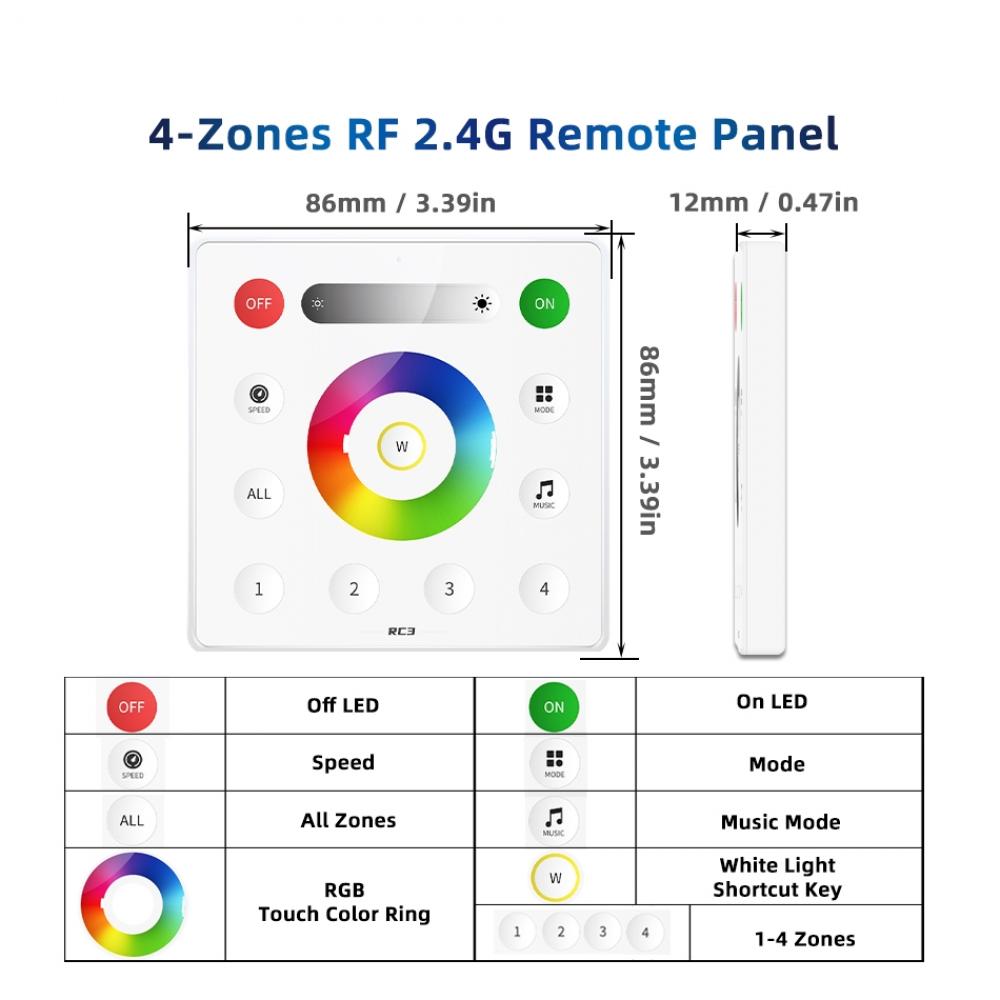 SP634E 4CH PWM RGBWT LED Controller DC 5-24V Max 12A