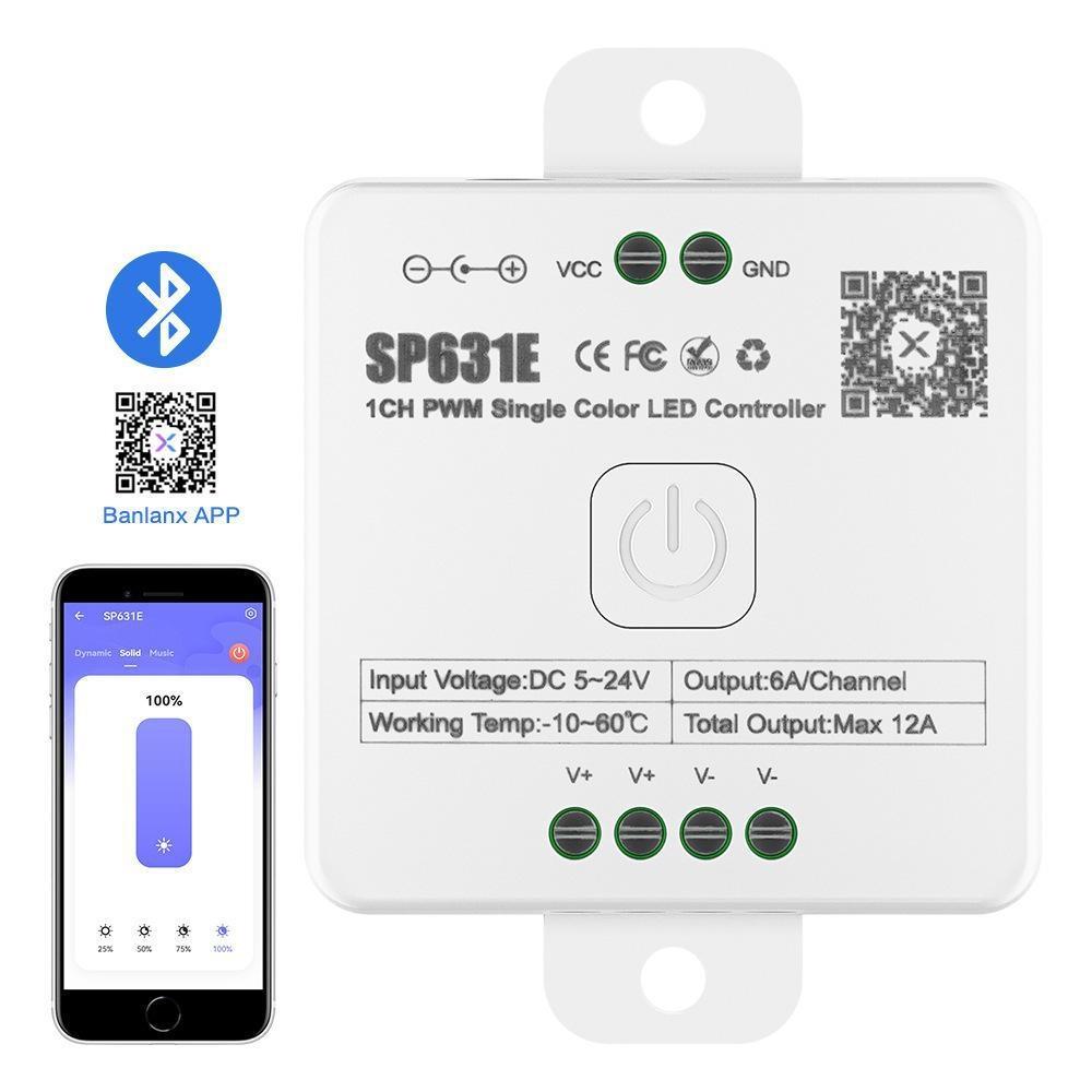 SP635E 5CH PWM RGBCCT LED Controller DC 5-24V Max 12A