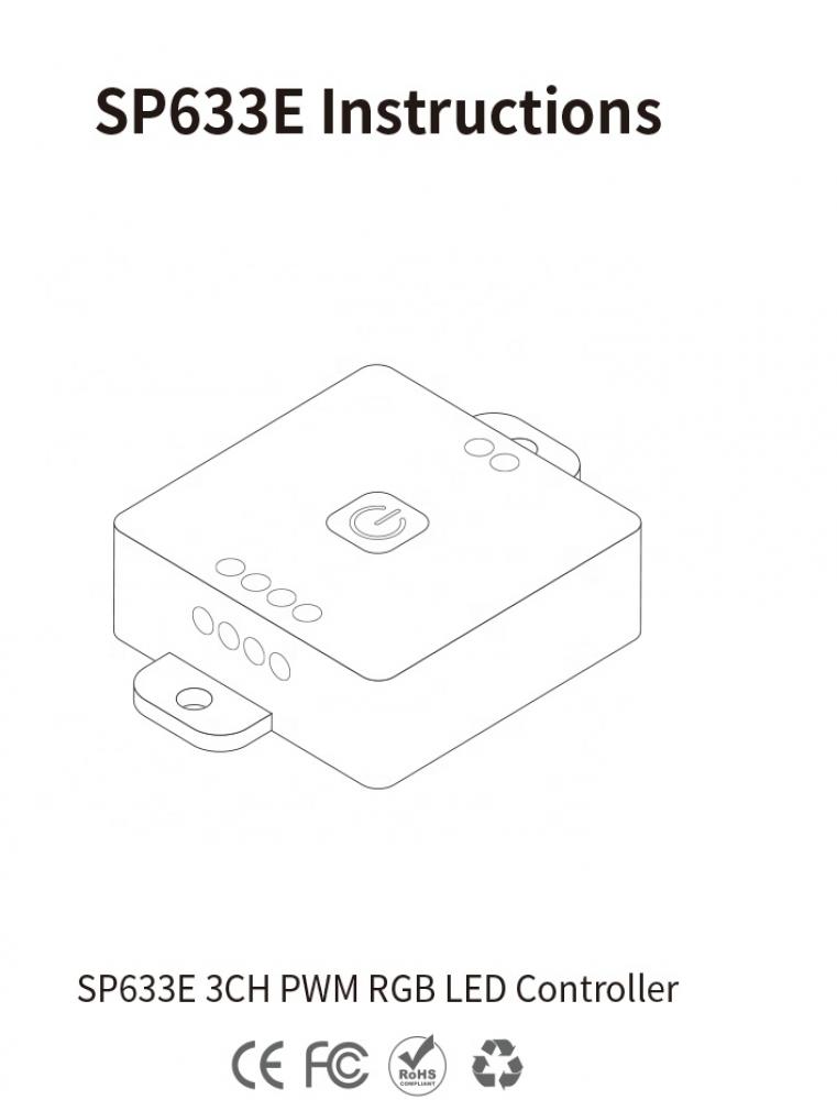 SP633E 3CH PWM RGB LED Controller DC5-24V Max 12A
