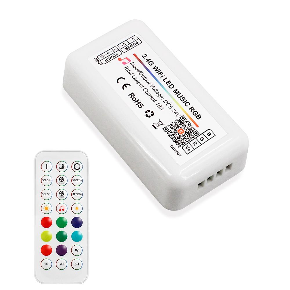 DC5-24V RF 24 Keys 2.4G Tuya Wifi LED Music RGB Controller