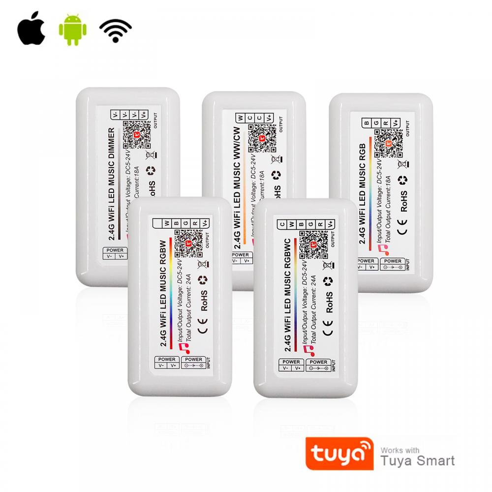 DC5-24V RF 24 Keys 2.4G Tuya Wifi LED Music RGB Controller