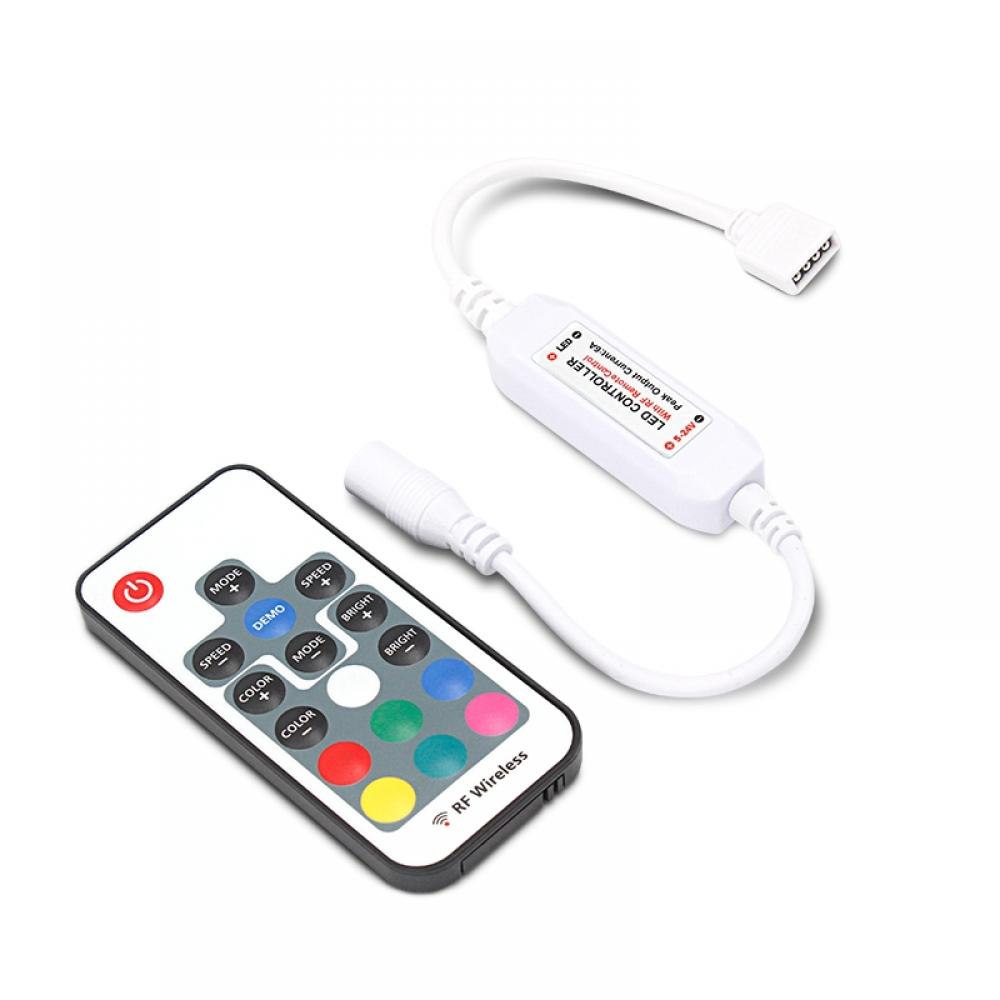 DC5-24V 17 Keys RF RGB LED Controller 3CH Max144W