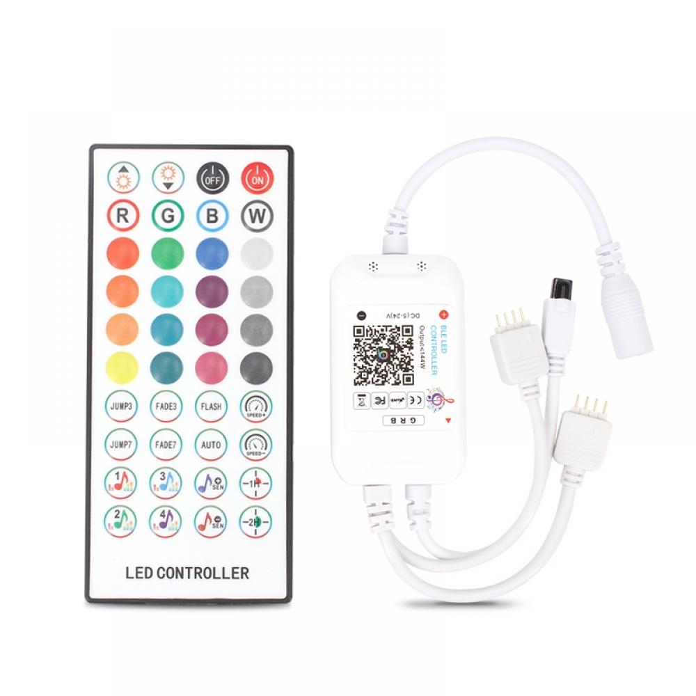DC5-24V 40Keys Voice Control RGB BLE LED Controller