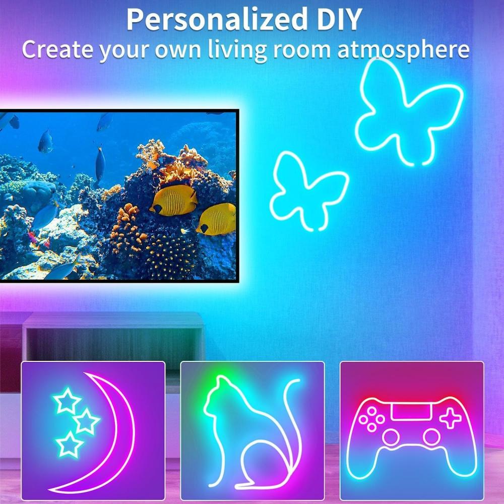 1m DC24V Flexible RGB LED Strip 6W with Music Sync