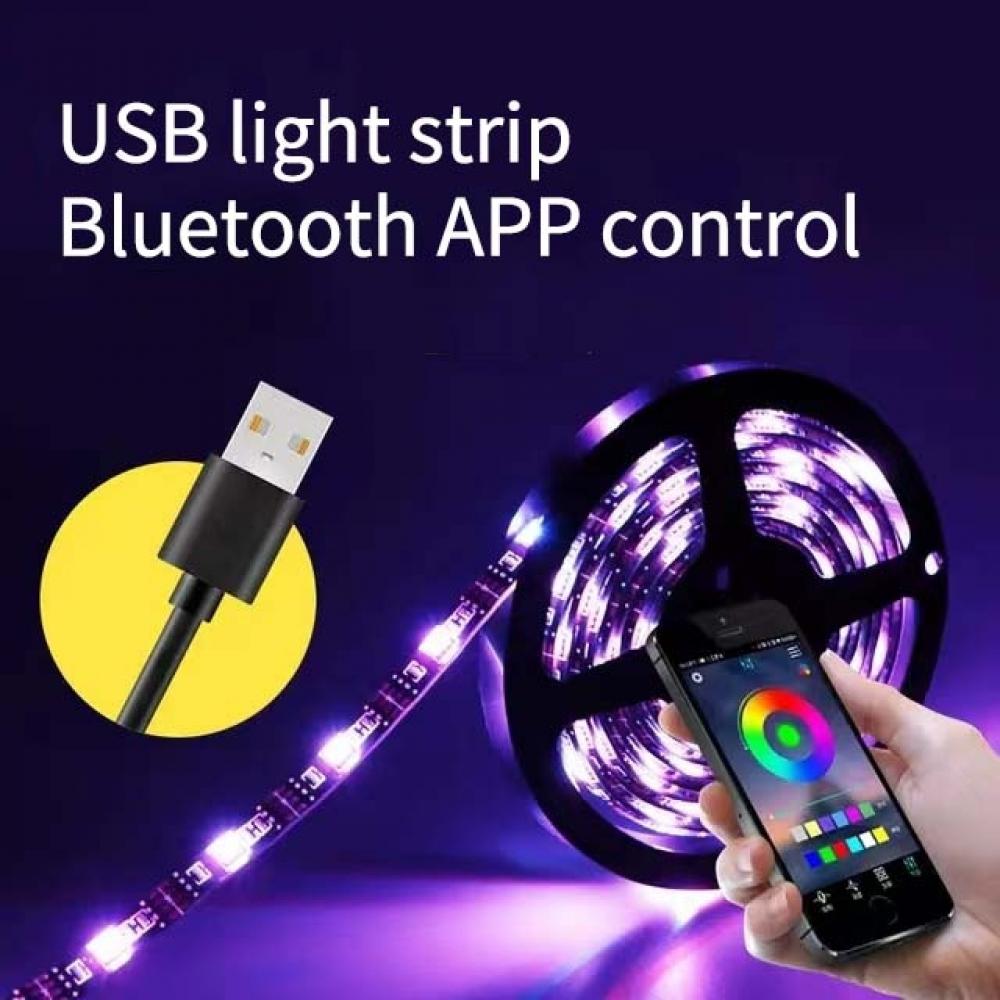 5meter USB 5V 5050 RGB LED Strip Kit 30leds/m Bluetooth APP