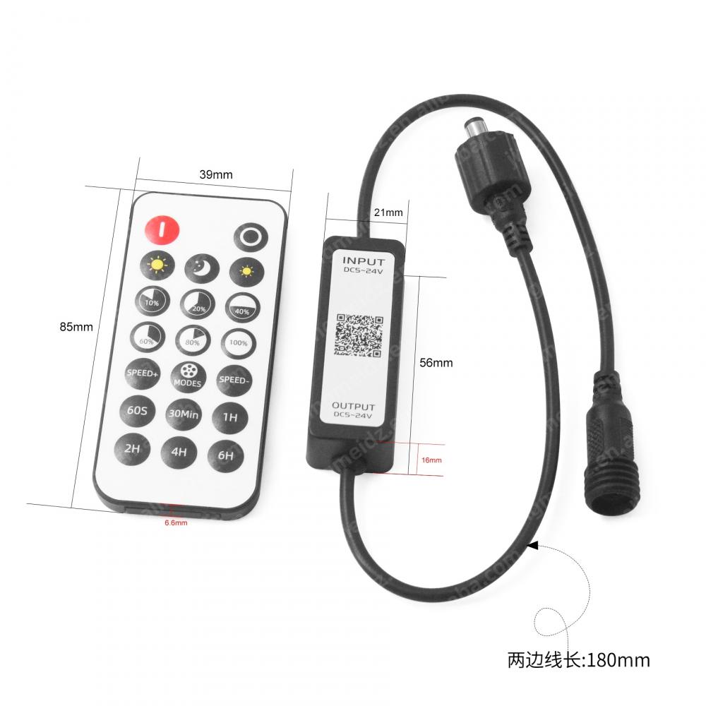 DC5-24V 20Key IP68 Remote LED Dimmer Waterproof