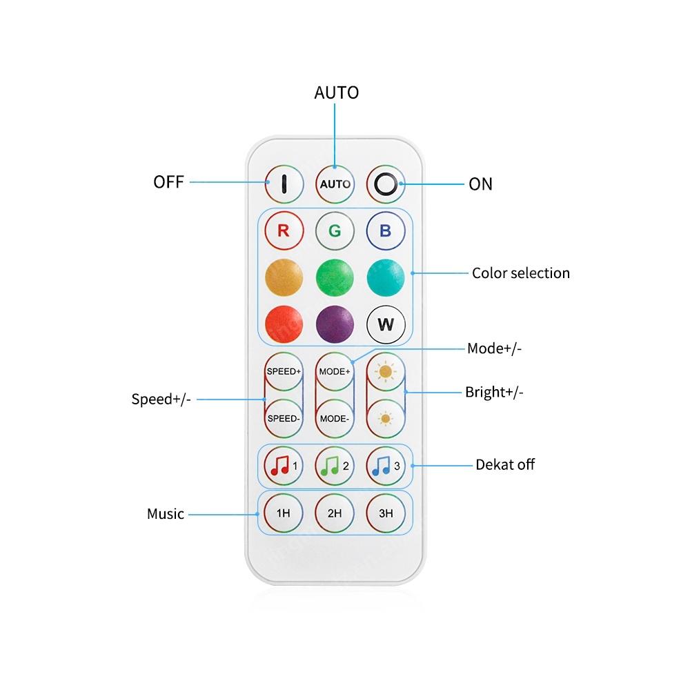 DC5-24V 24Key BT Music Timing LED Controller IP68 Waterproof