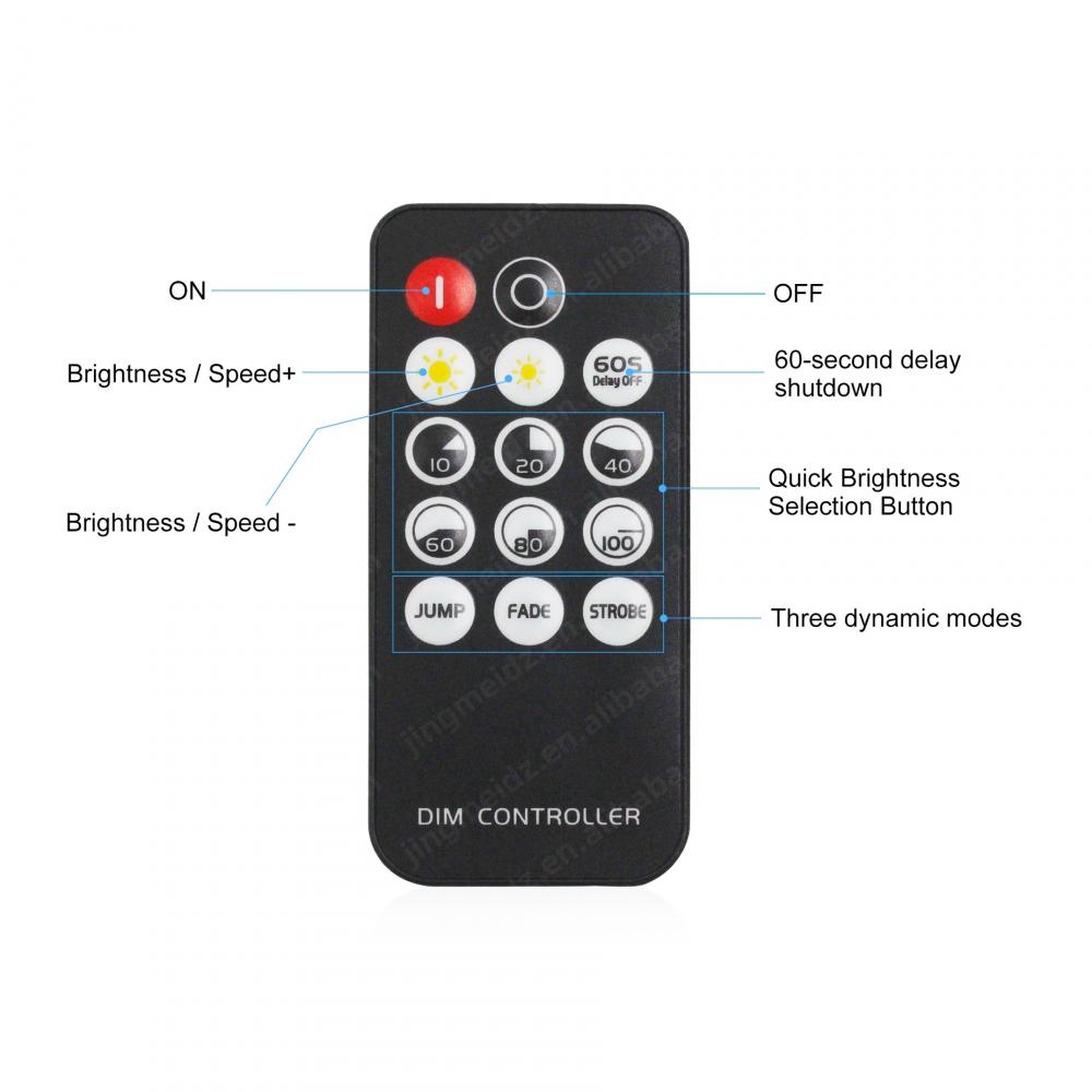 RF 14Key IP68 Waterproof LED Dimmer Switch