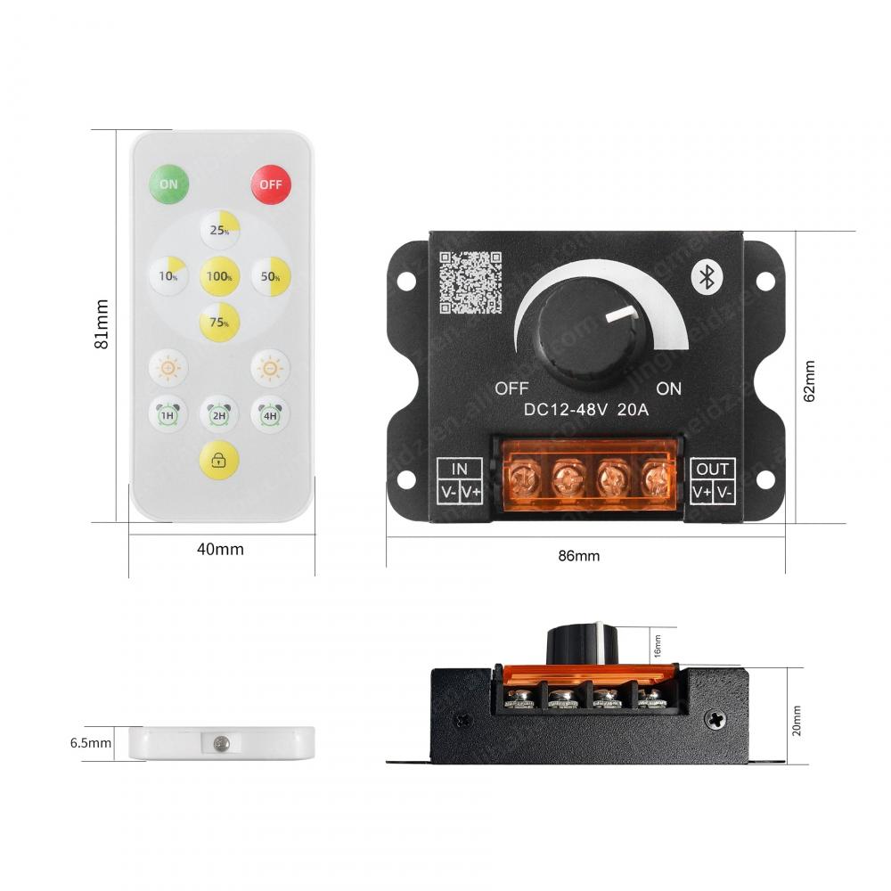 DC12-48V BT Timing Knob Dimmer