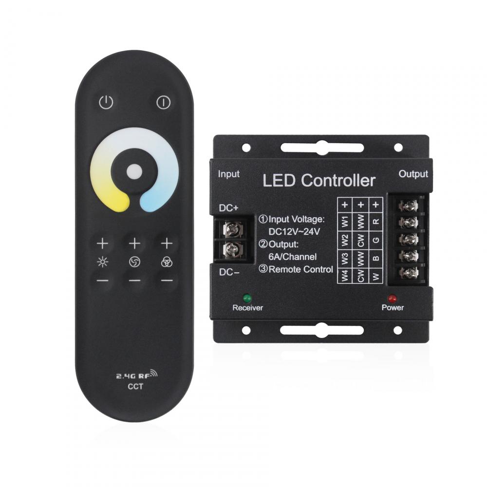 DC12-24V 2.4G RF CCT Dual Color LED Controller Touch