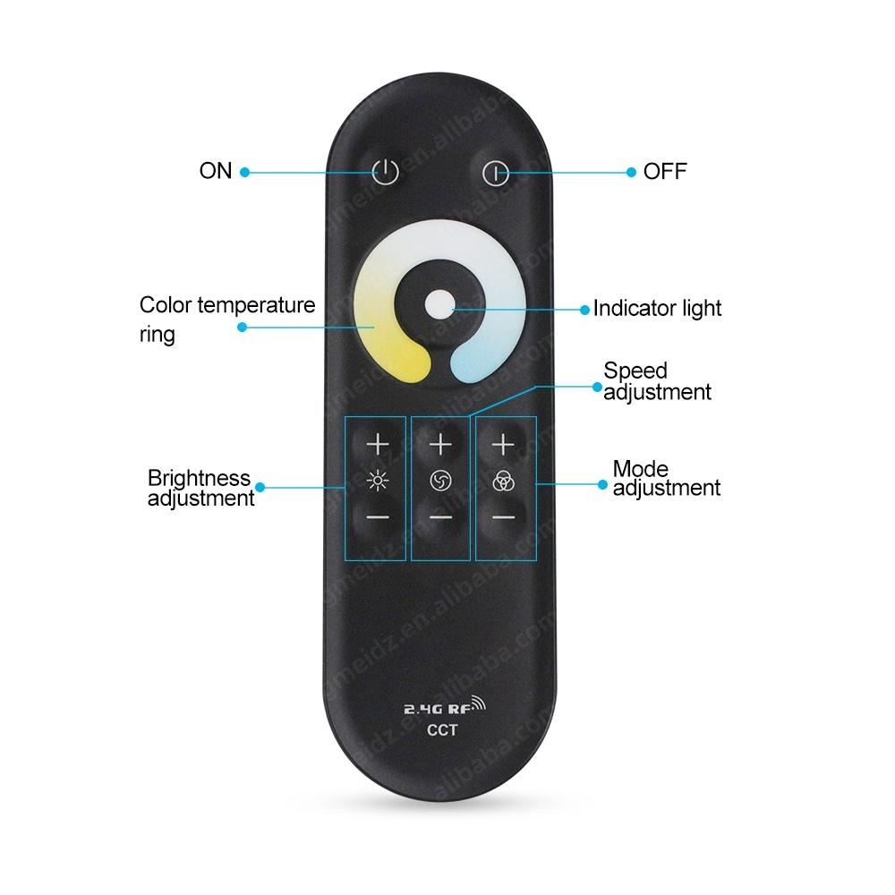 DC12-24V 2.4G RF CCT Dual Color LED Controller Touch