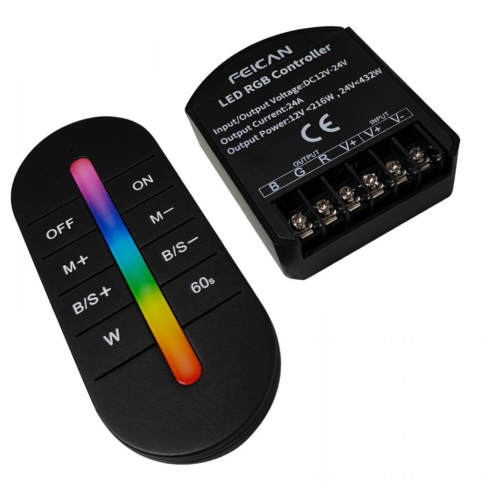 DC12V-24V 8 Keys RF LED RGB Controller 18A Max 432W