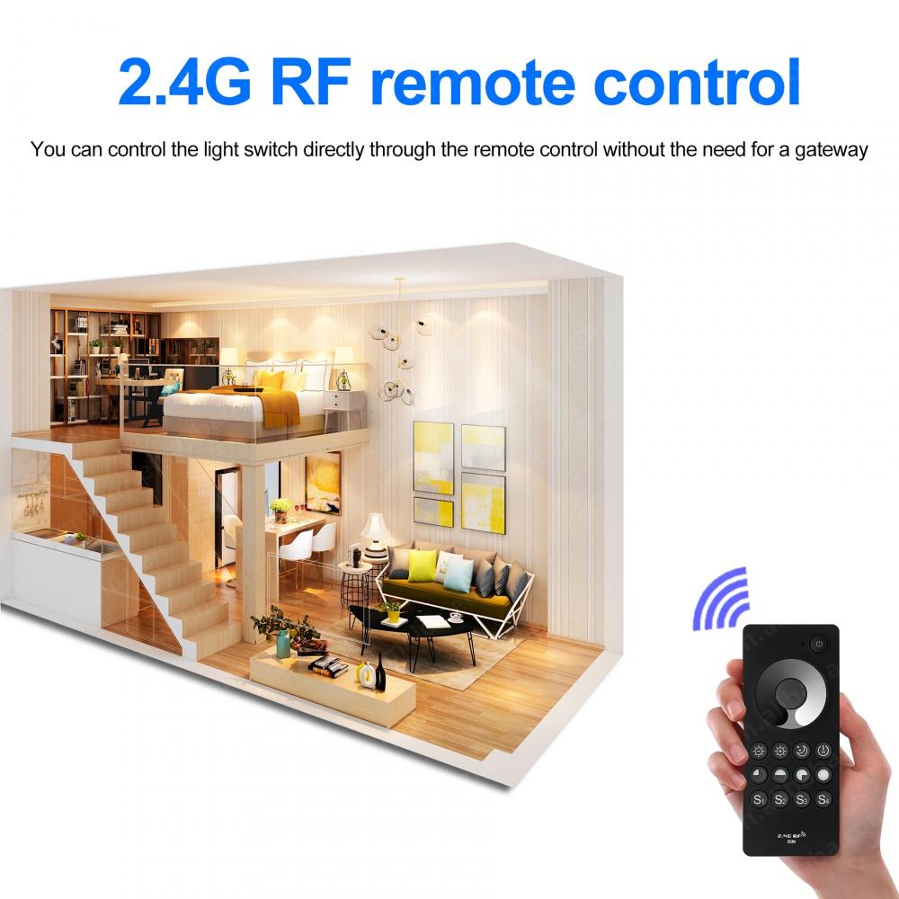 DC12-24V RF 2.4G Dimmer LED Controller 4CH Max 24A Mono Color