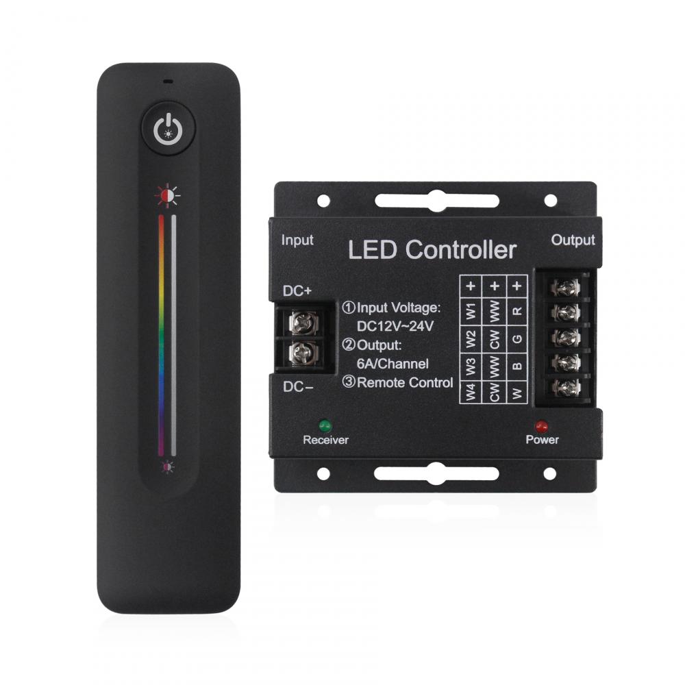 DC12-24V Slide Remote RGBW LED Controller 4CH Max 24A
