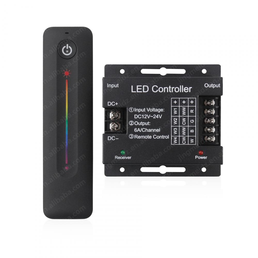 DC12-24V Slide Remote RGB LED Controller 4CH Max 24A