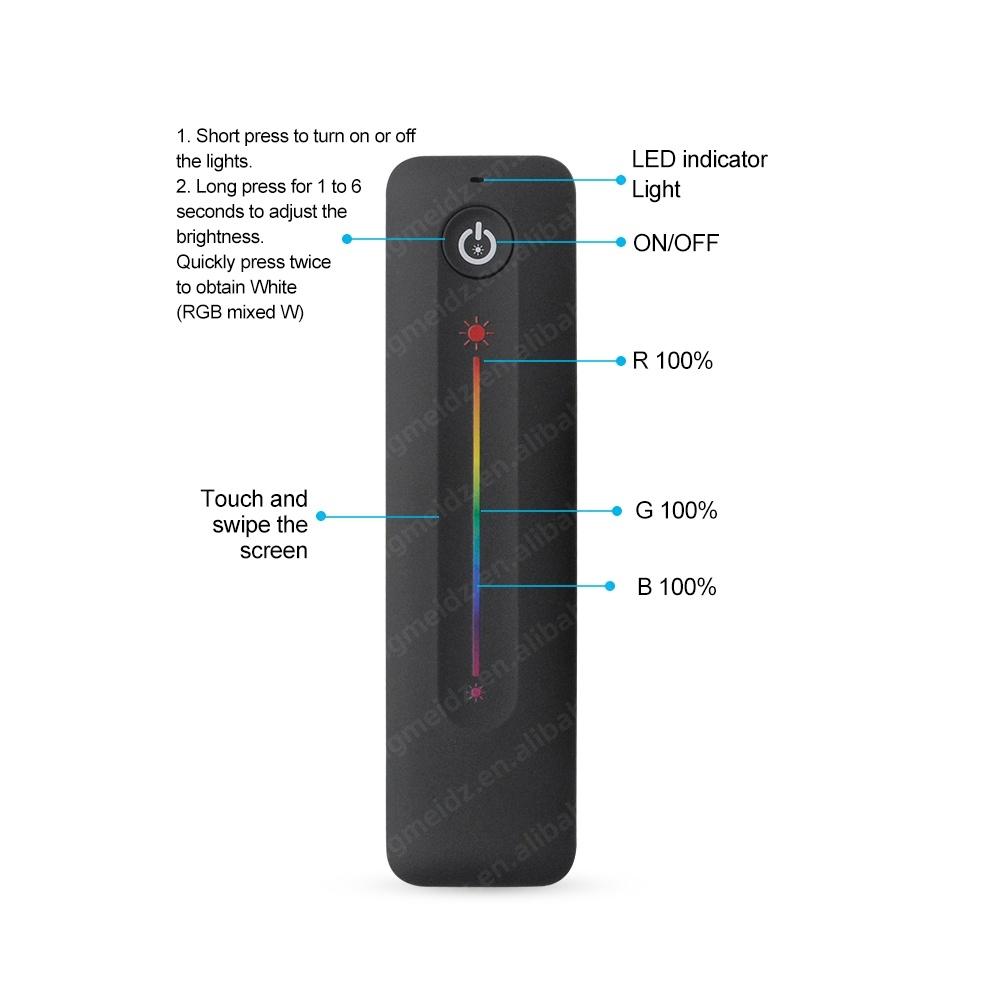 DC12-24V Slide Remote RGB LED Controller 4CH Max 24A