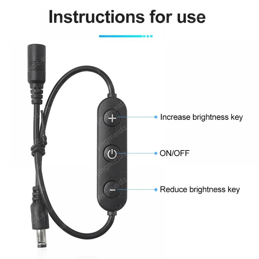 DC12V Mini 3 Key DC LED Dimmer 4A 48W