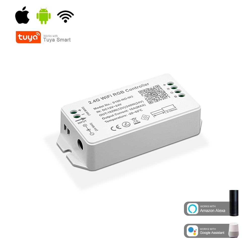 DC12-24V APP Tuya 2.4G WiFi RGB Controller 3CH Max 10A