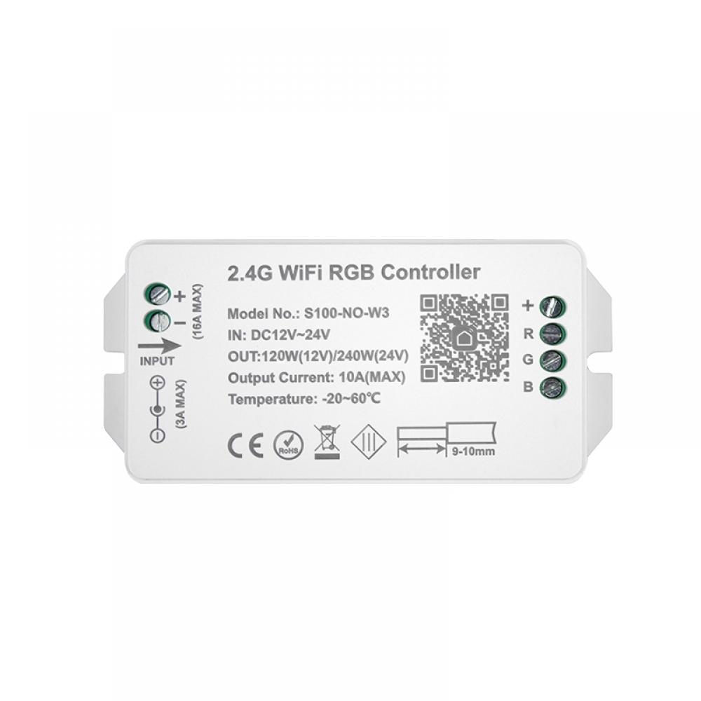 DC12-24V APP Tuya 2.4G WiFi RGB Controller 3CH Max 10A