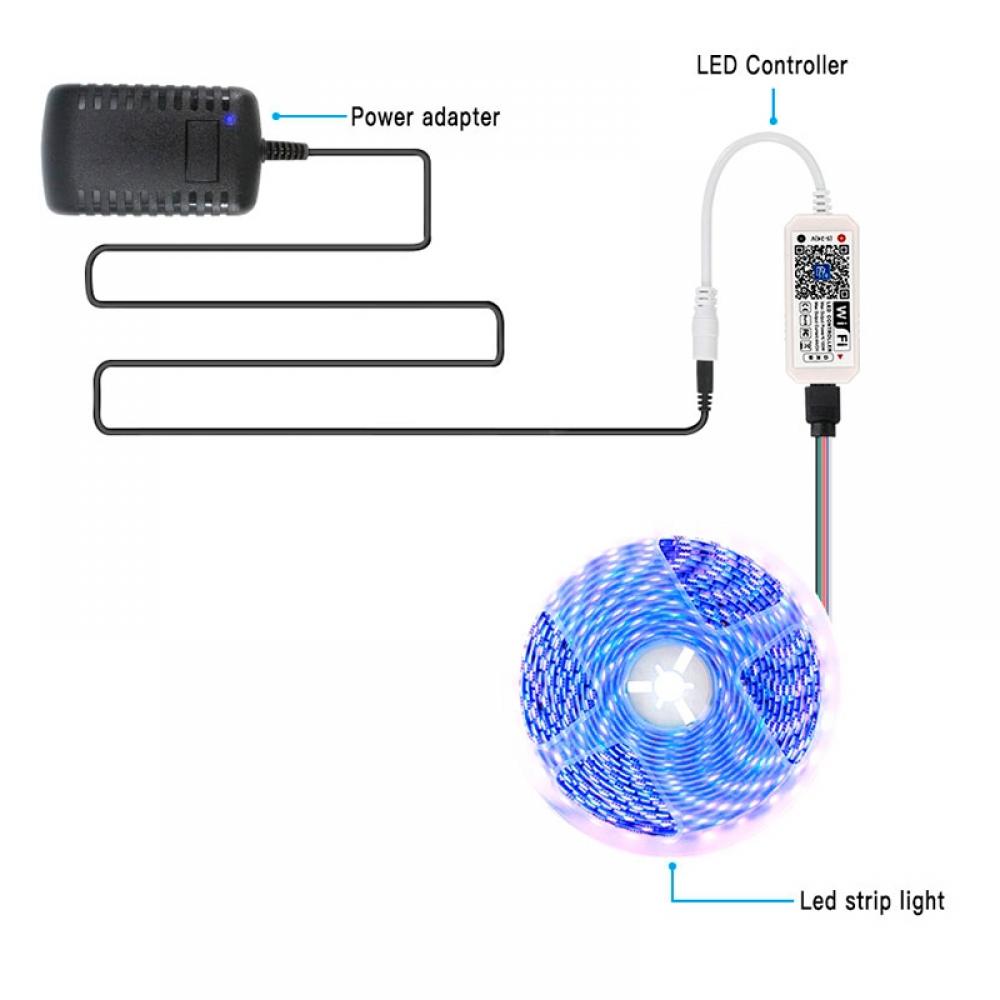 5-24V Mini WiFi RGB LED Controller Max 100W