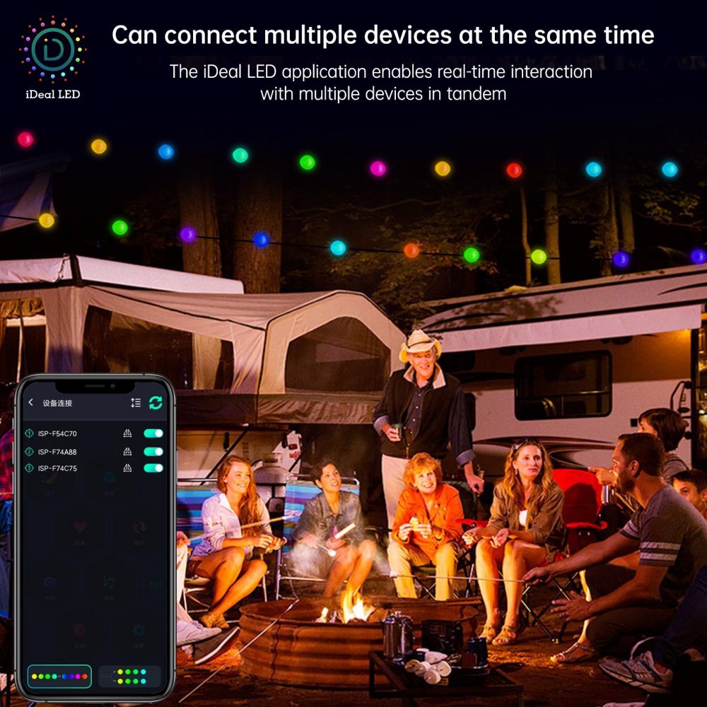 DC5V 5m 33leds APP Bluetooth RGB Pineapple LED String Light