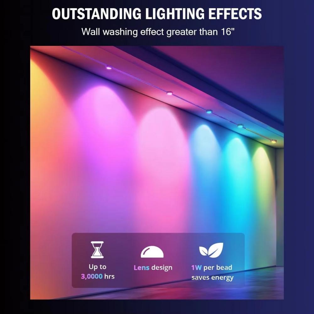 BEL+2.4G 50ft 30led RGB Color Changing Outdoor Eaves Lights
