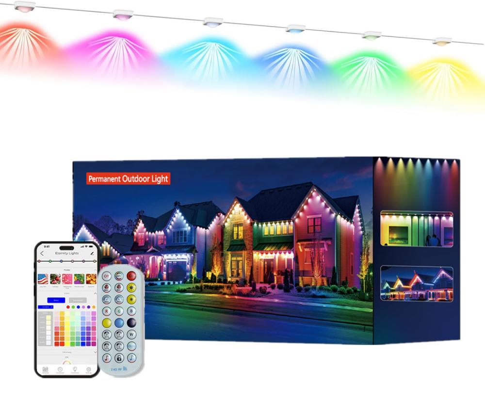 100ft 60led Smart RGBIC Permanent Outdoor Eaves Light