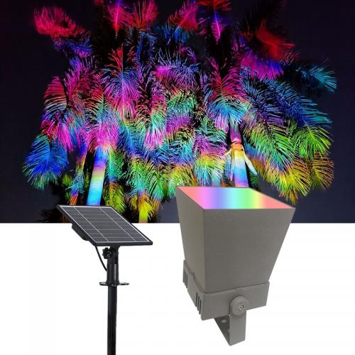 Solar Aluminum 20W RGB Dyed Casting Lamp