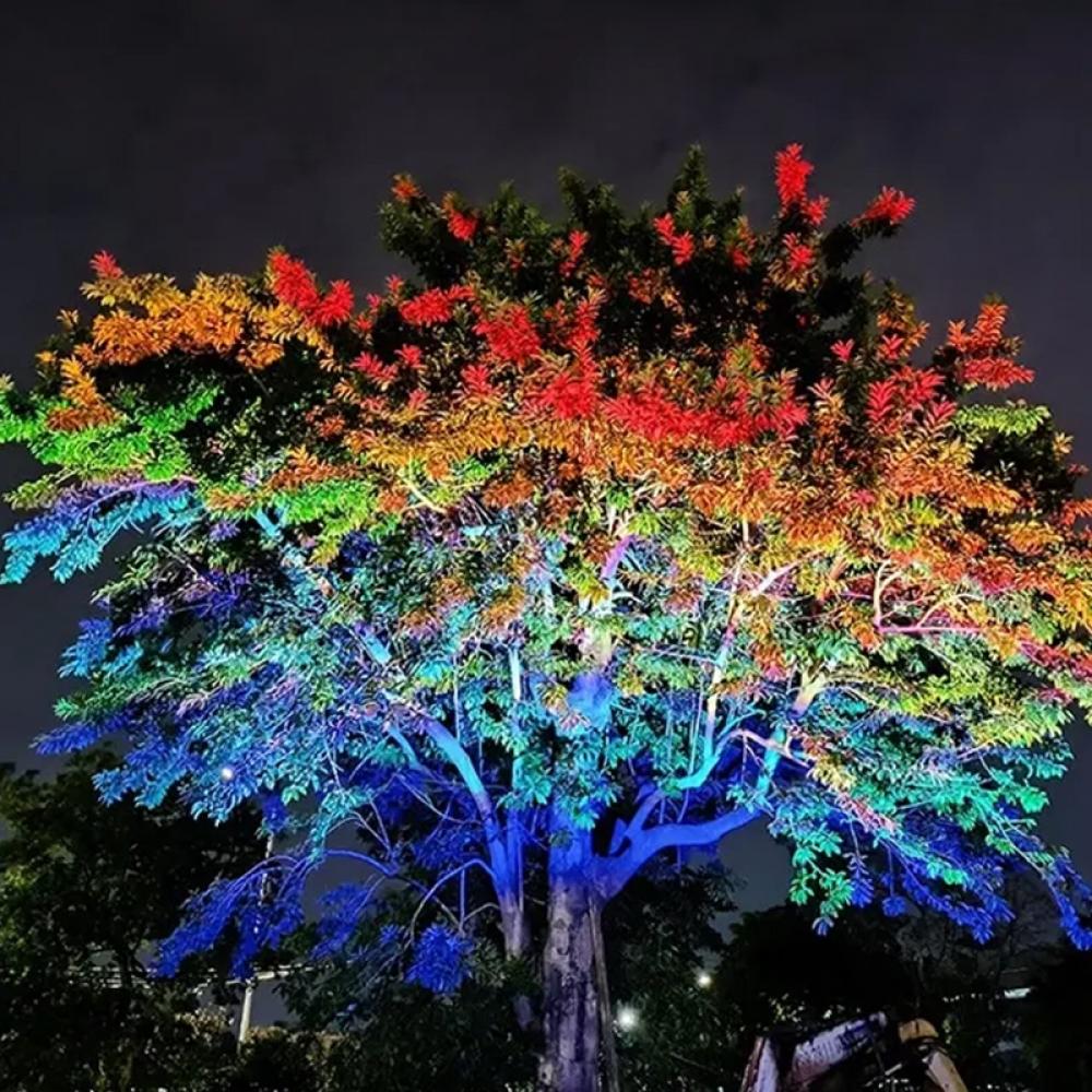 Solar Aluminum 20W RGB Dyed Casting Lamp